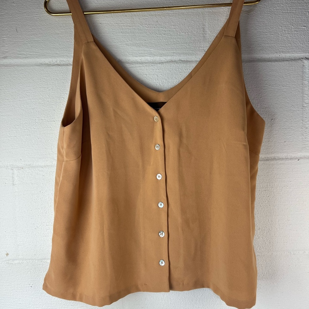 Code X Mode Tan Button Front Tank Top, XL - Picture 2 of 6